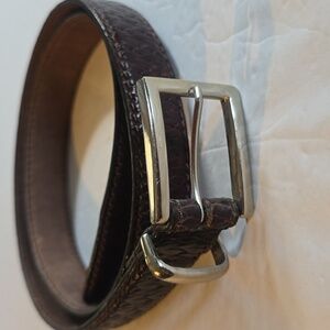 J.Riggings Mens Dark brown Premium leather Woven Dress Belt LUXURY Sz.38